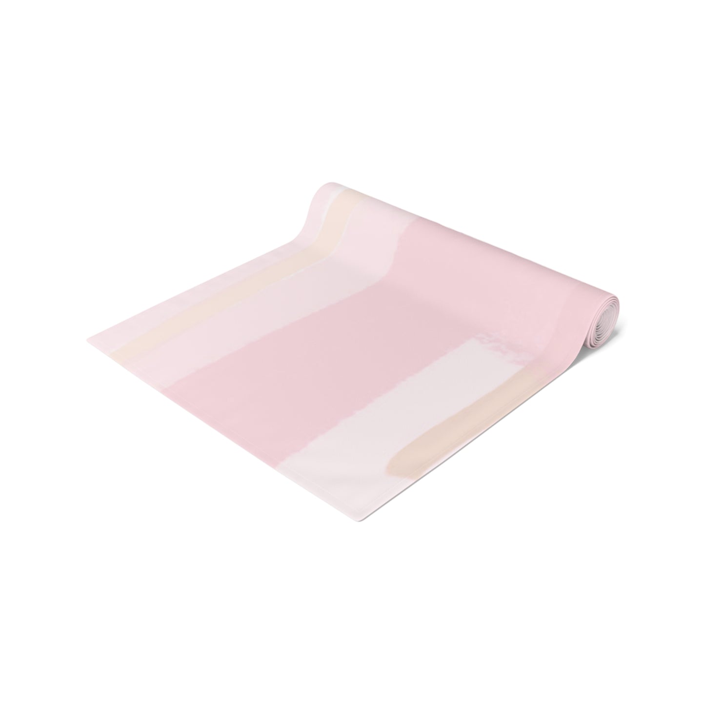 Shabbat Table Runner With Shabbat Shalom Caption - Pink Shades