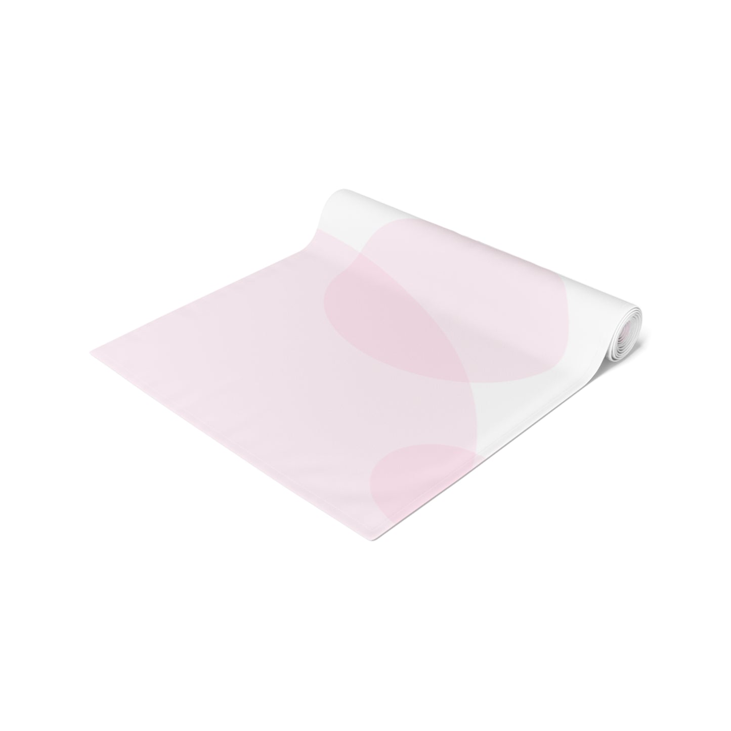 Shabbat Table Runner With Shabbat Shalom Caption - Pink Circles