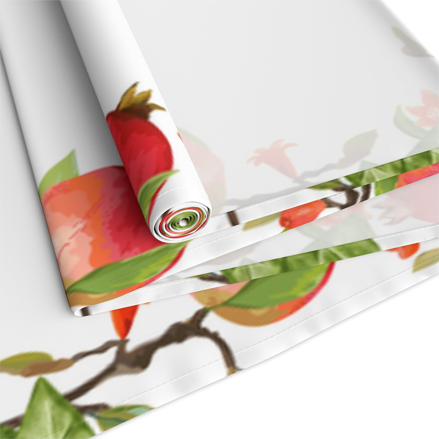 Rosh Hashanah table runner with an Pomegranates illustration