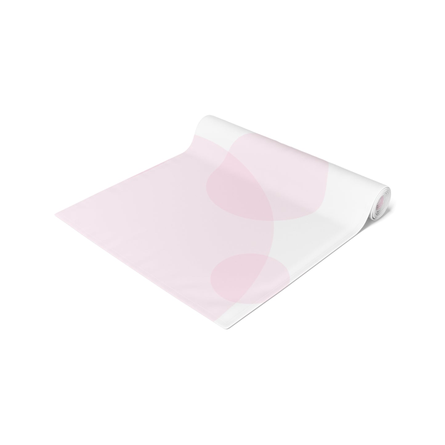 Shabbat Table Runner With Shabbat Shalom Caption - Pink Circles