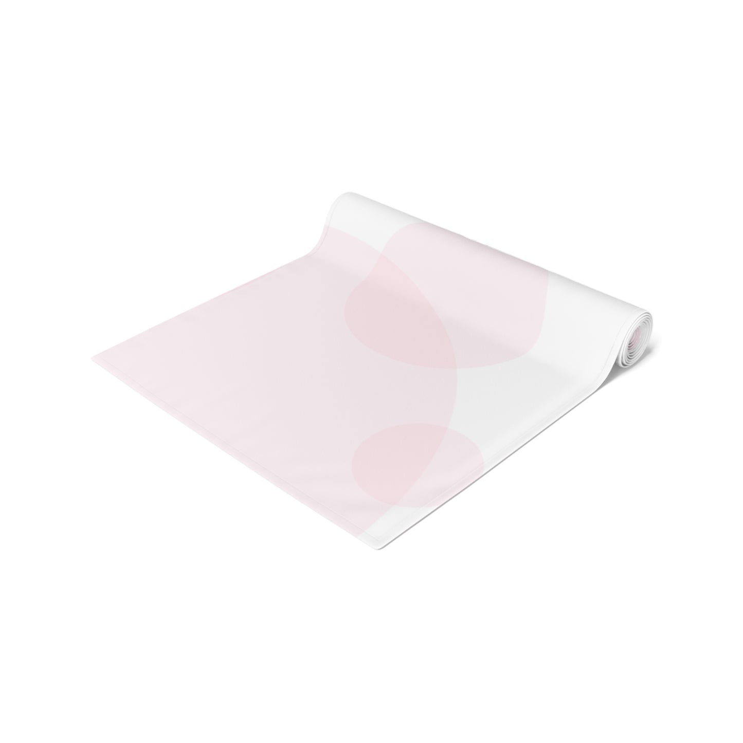 Shabbat Table Runner With Shabbat Shalom Caption - Pink Circles