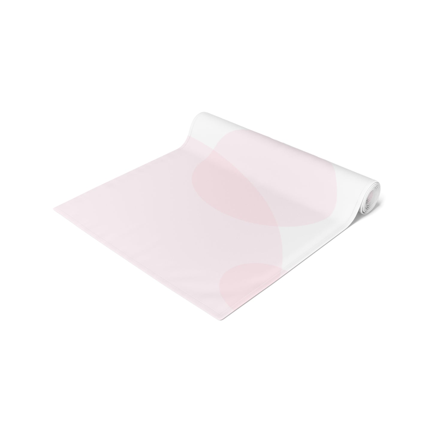 Shabbat Table Runner With Shabbat Shalom Caption - Pink Circles