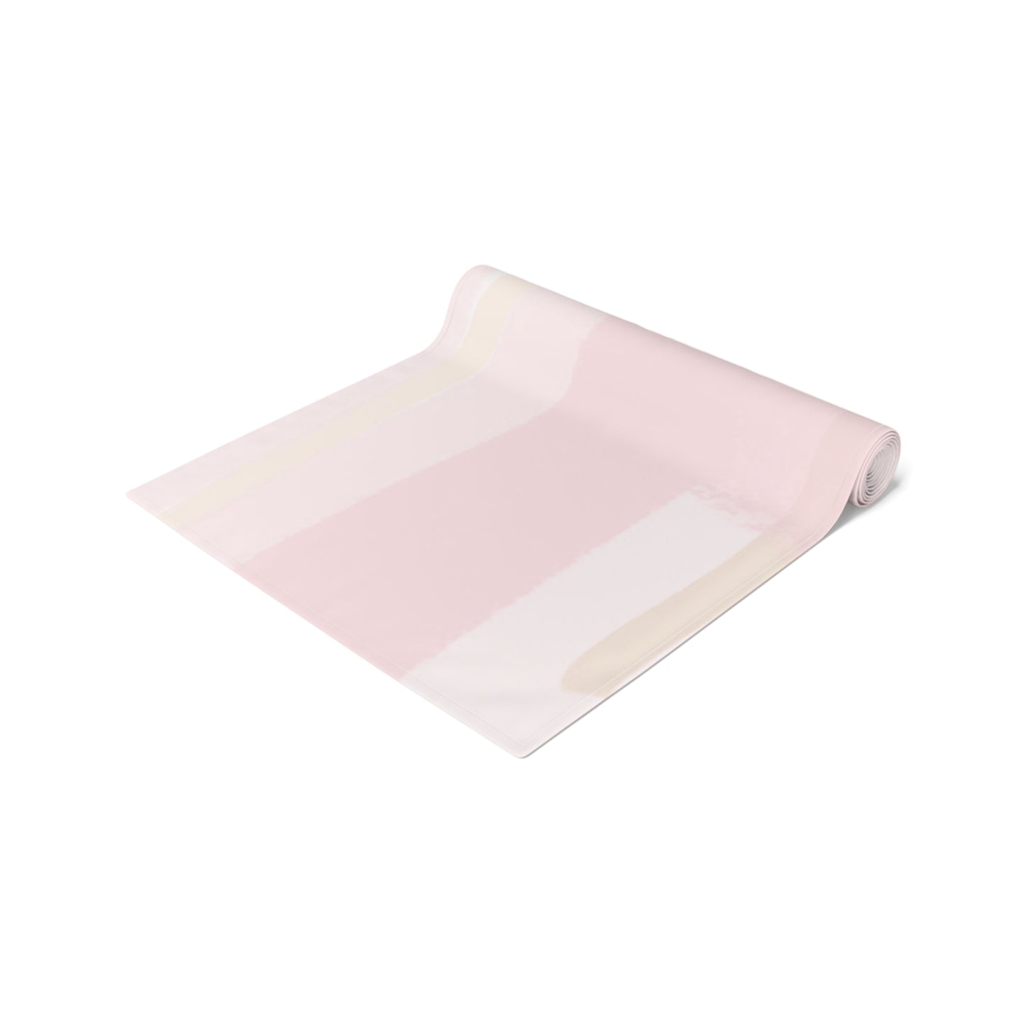 Shabbat Table Runner With Shabbat Shalom Caption - Pink Shades