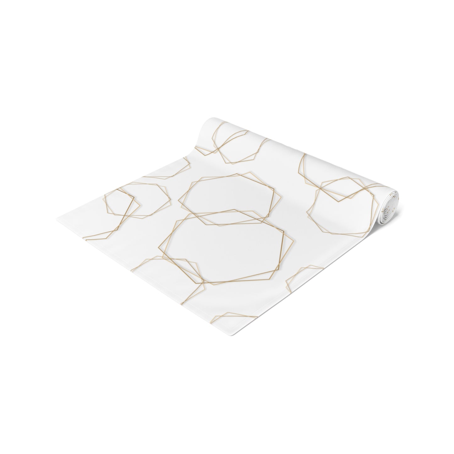 Shabbat Table Runner With Hebrew Shabbat Shalom And Geometric Shapes