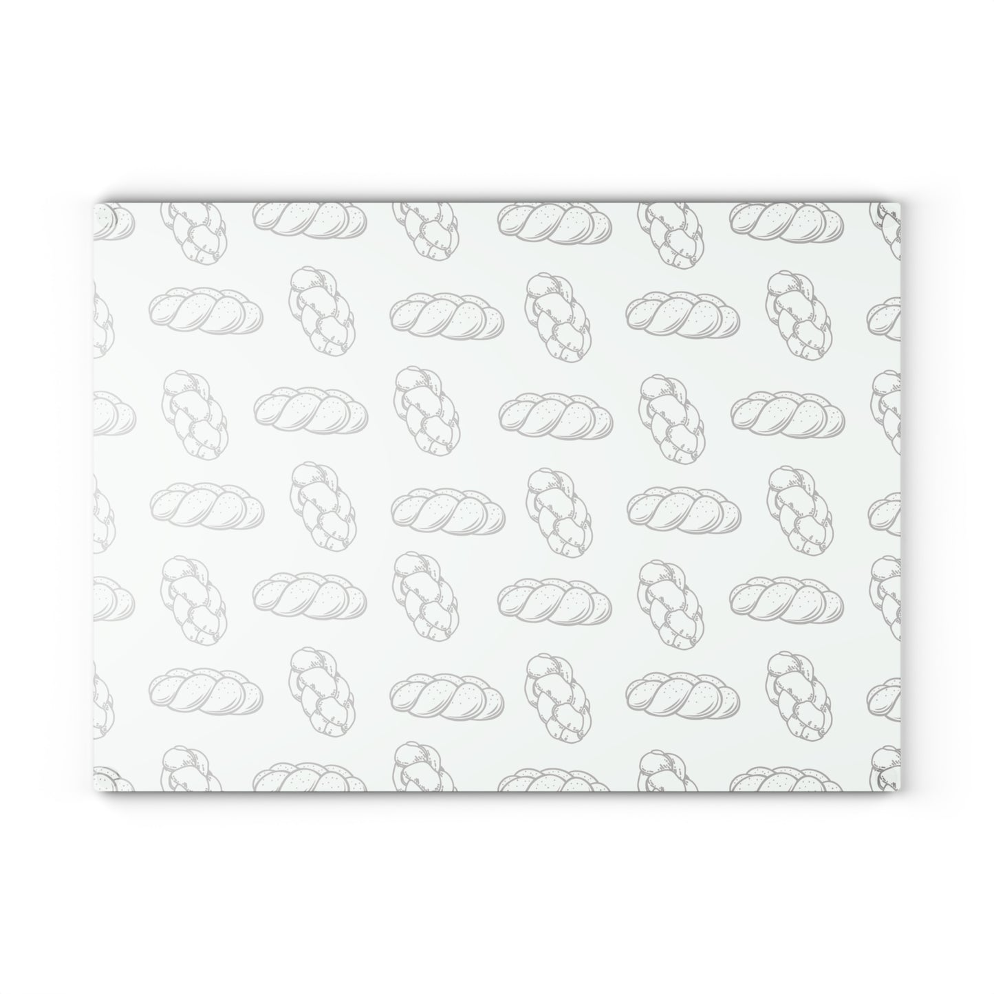 Shabbat Challah Glass Board - Challah Illustrations