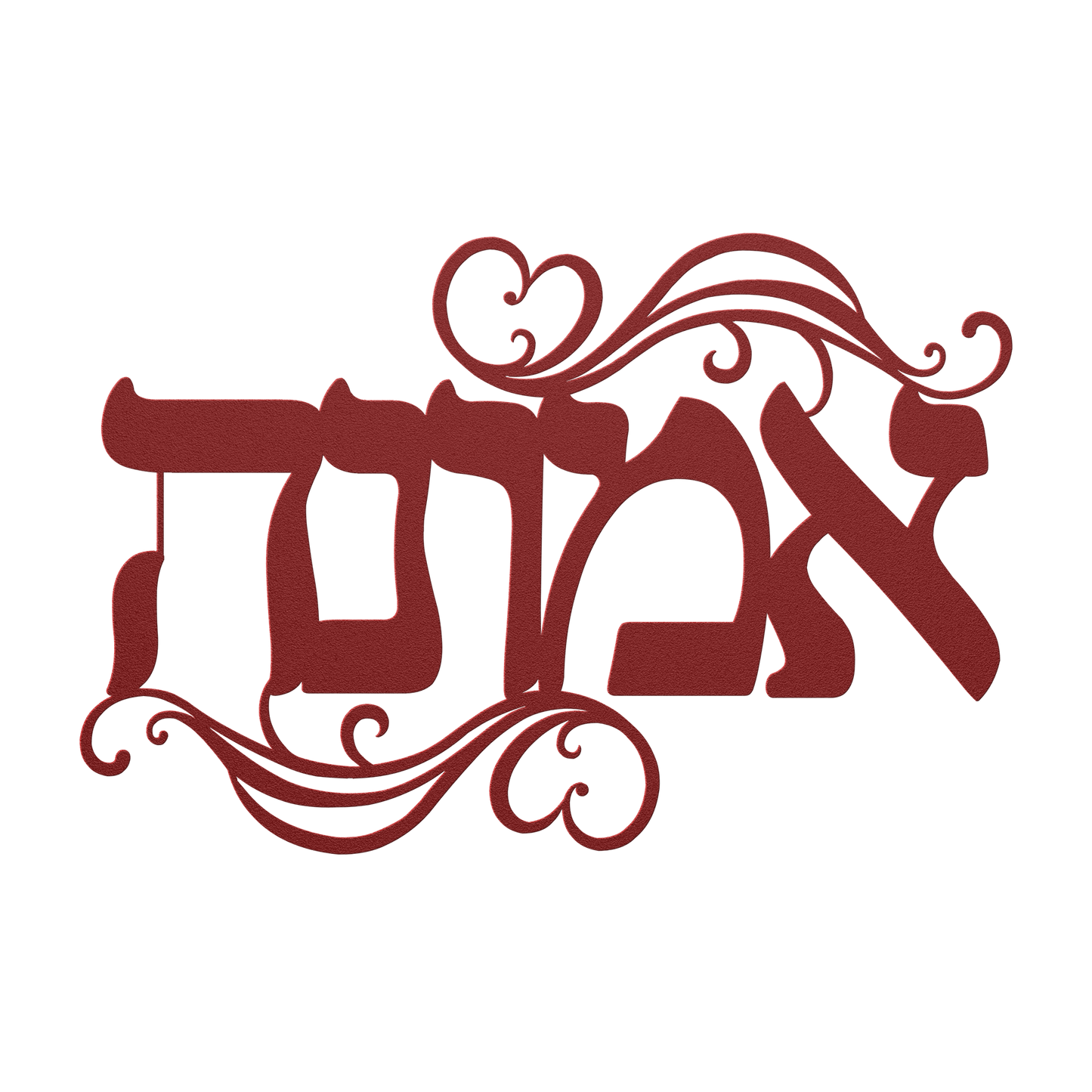 Emunah__faith_Hebrew_metal_sign_Red_Transparent_Mockup.png