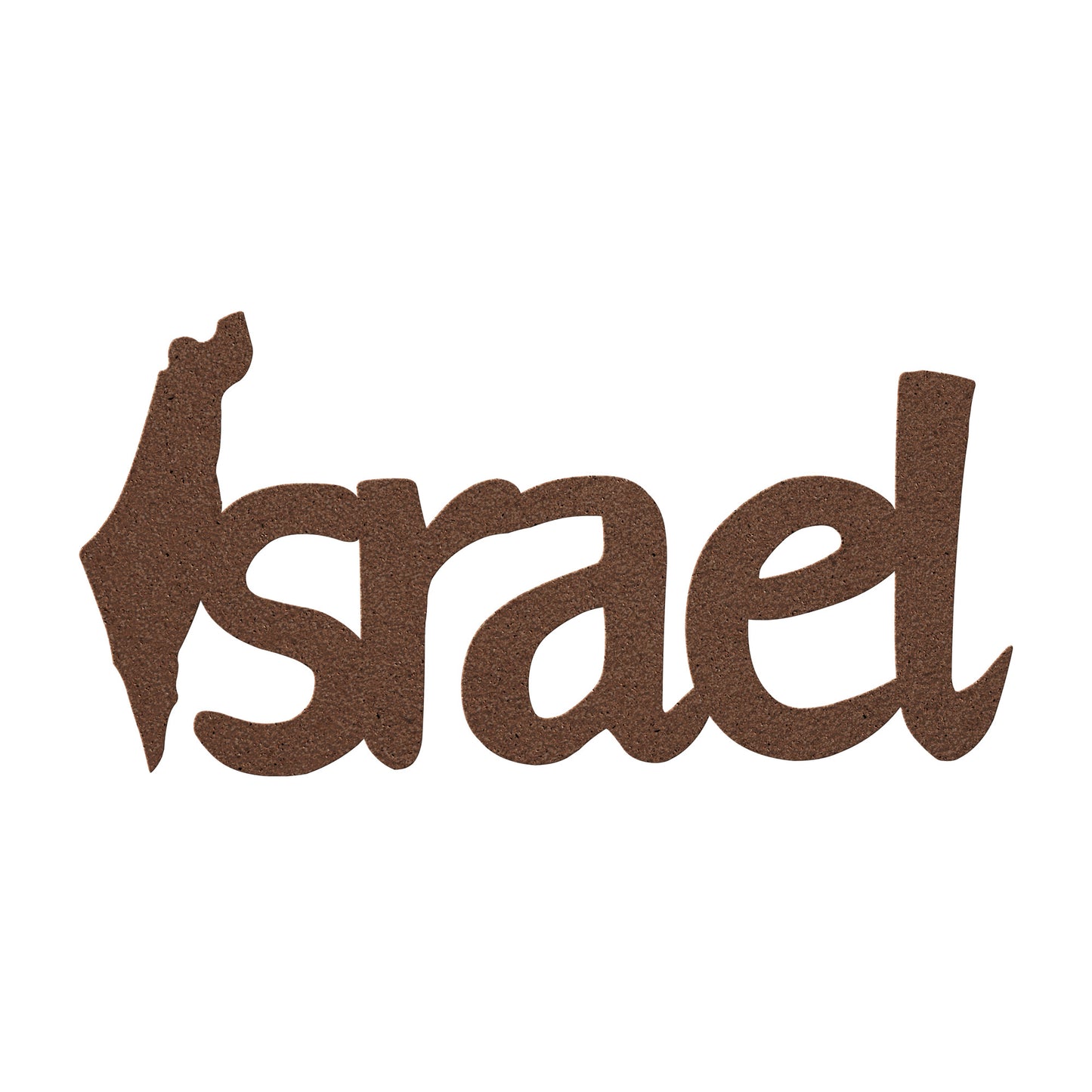 "Israel" metal sign with Israel map
