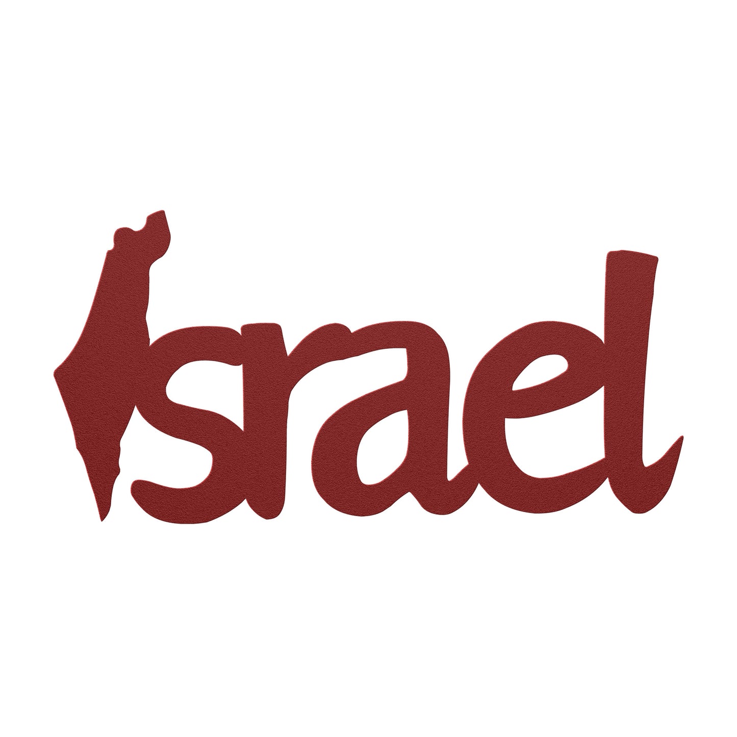 "Israel" metal sign with Israel map
