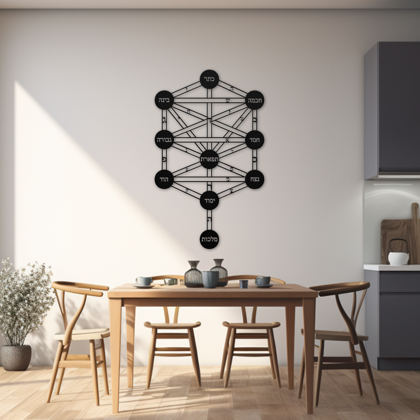 The Ten Sefirot in Kabbalah Metal Sign