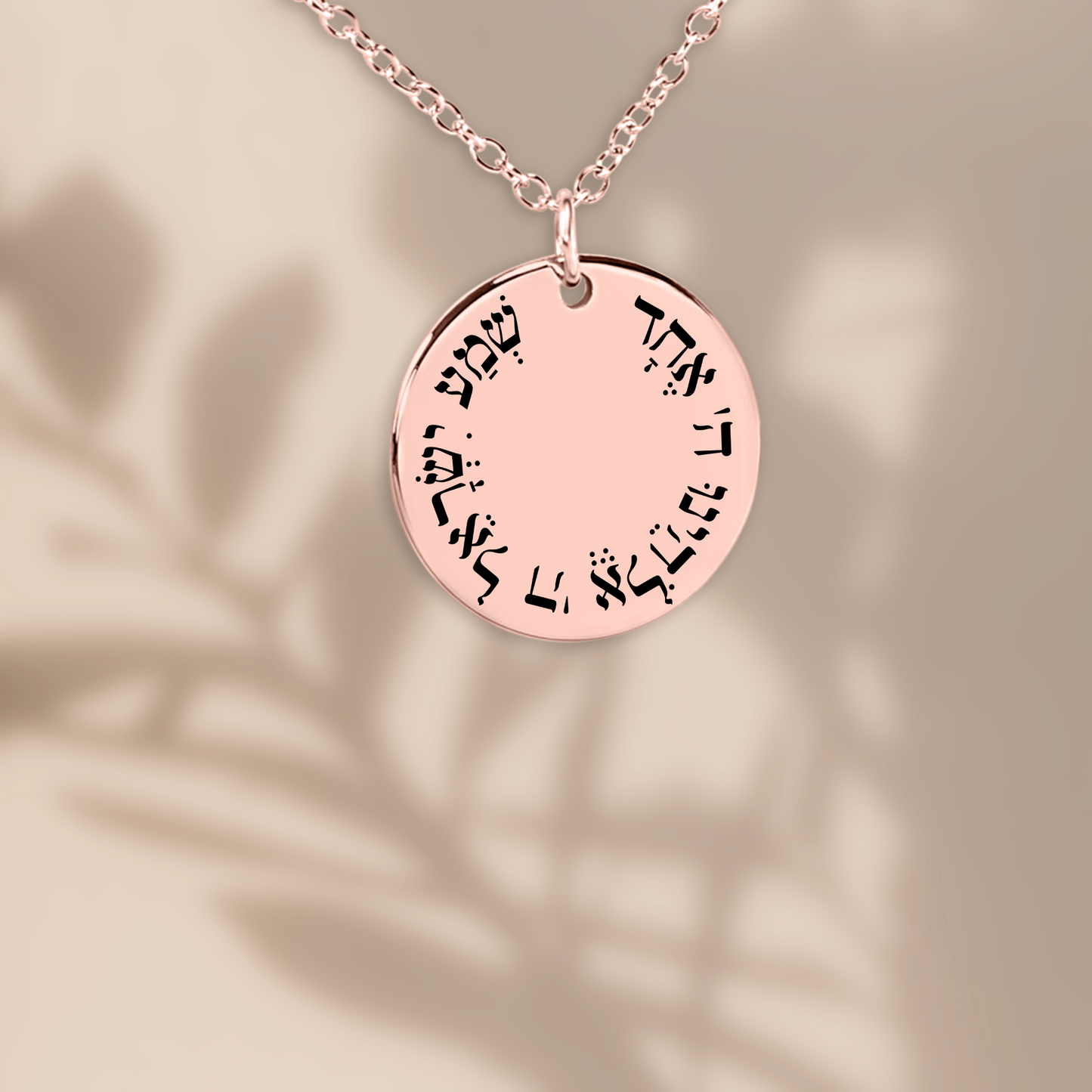 'Shema Yisrael' Fine Links Coin Necklace