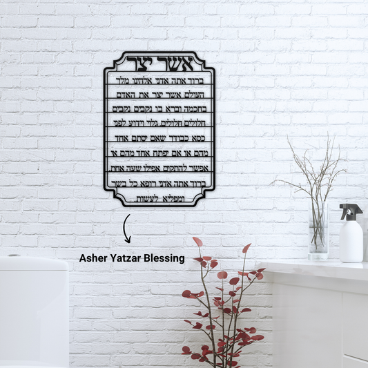 Asher Yatzar Blessing Metal Sign