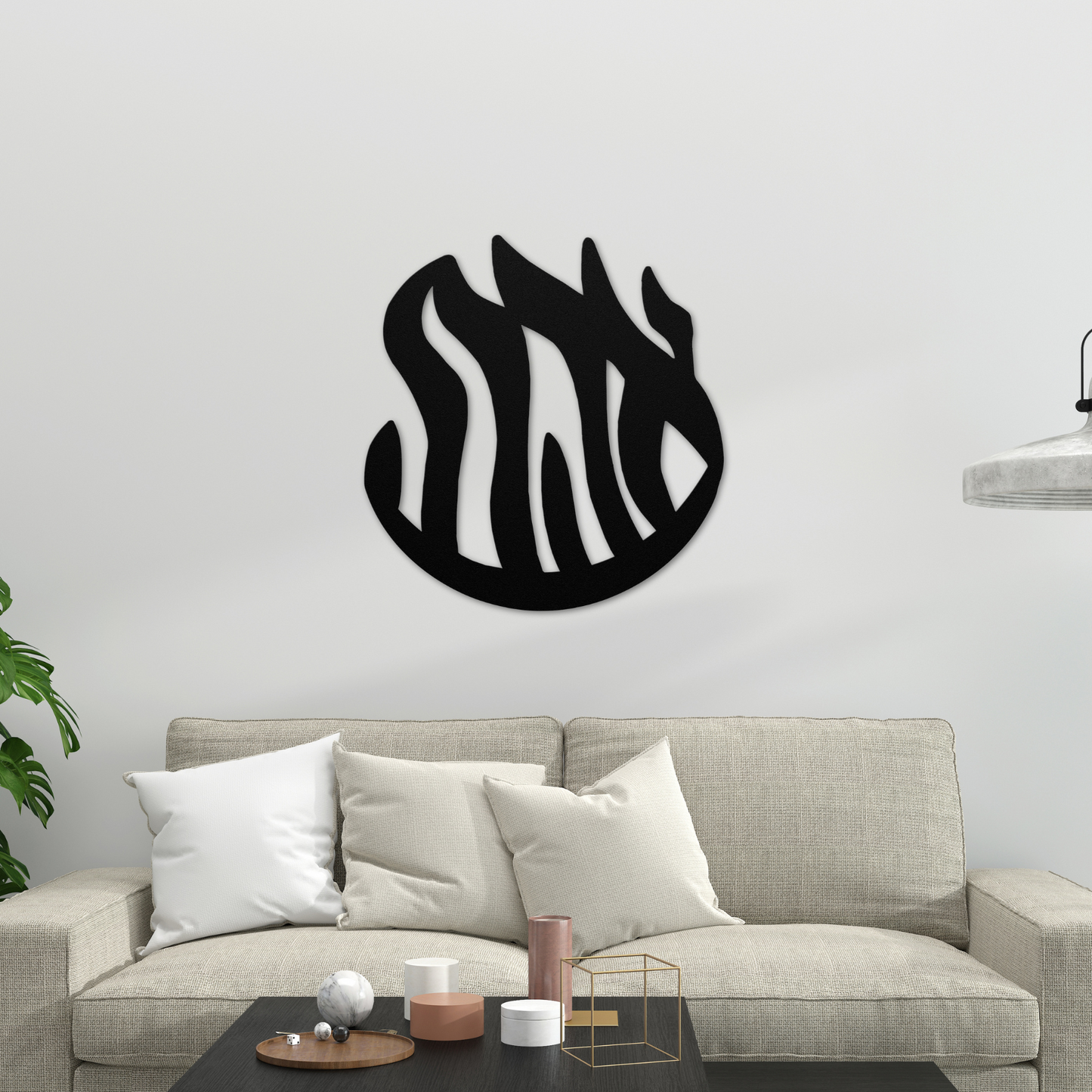 Hebrew metal sign of the word 'Ahava' -  round-concept collection