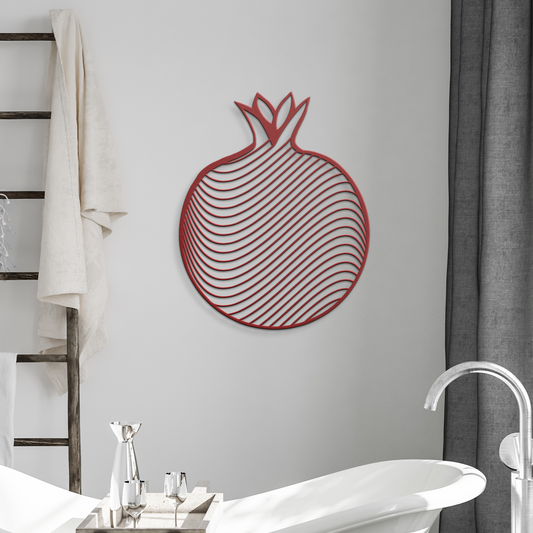 A 3D metal sign of a pomegranate, Rosh Hashanah