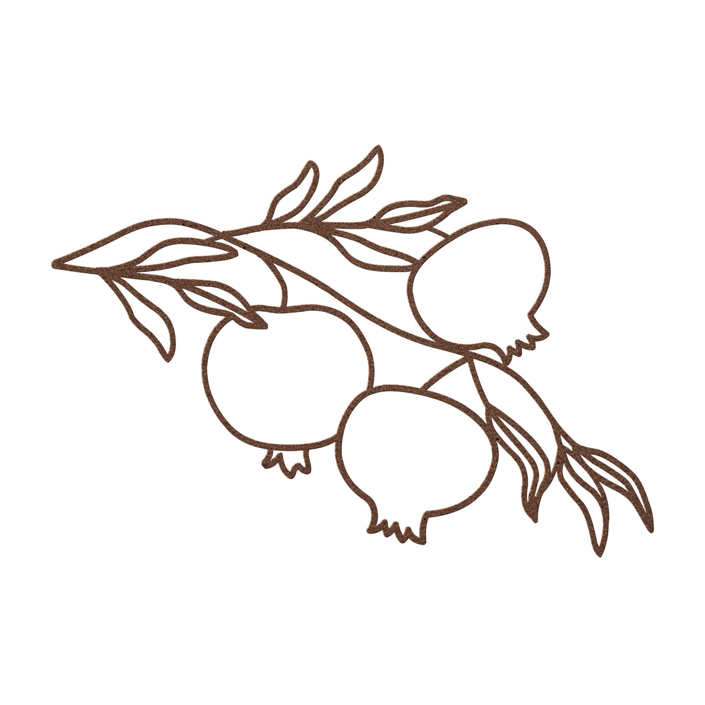 A metal sign of a pomegranate branch, Rosh Hashanah
