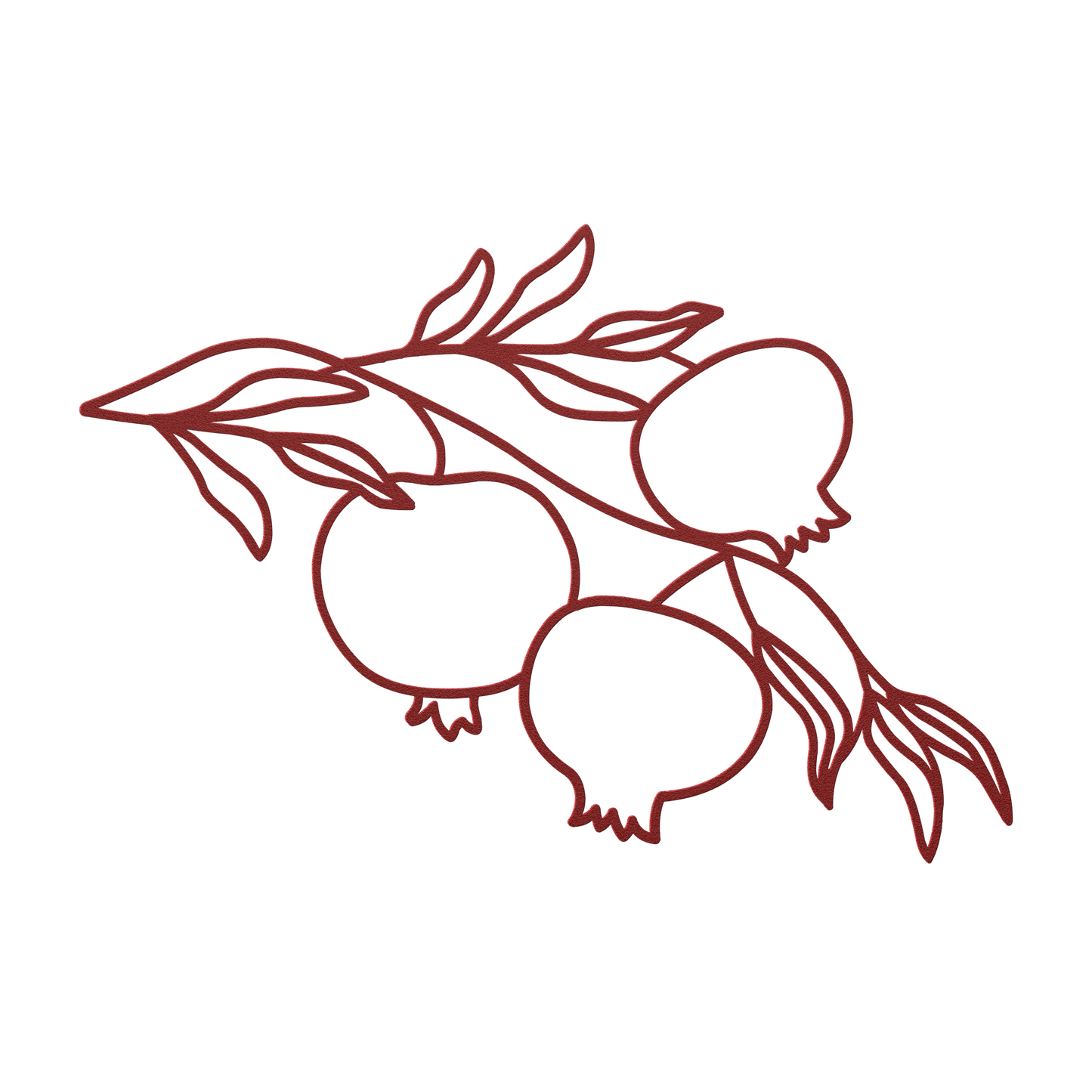 A metal sign of a pomegranate branch, Rosh Hashanah