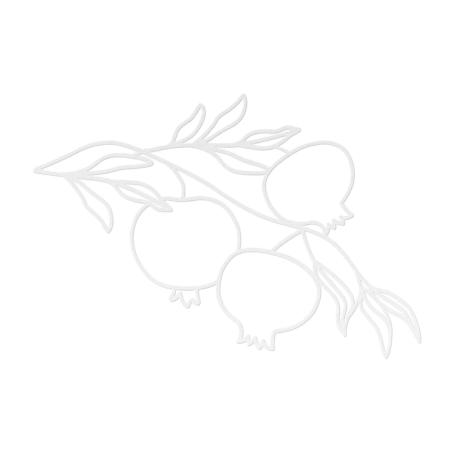 A metal sign of a pomegranate branch, Rosh Hashanah