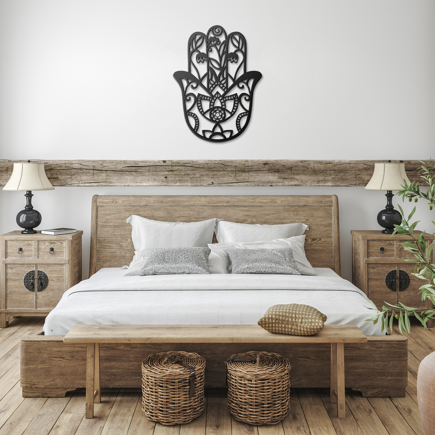 Decorative_Hamsa_metal_sign_Black_Farmhouse_Bedroom_Mockup.png