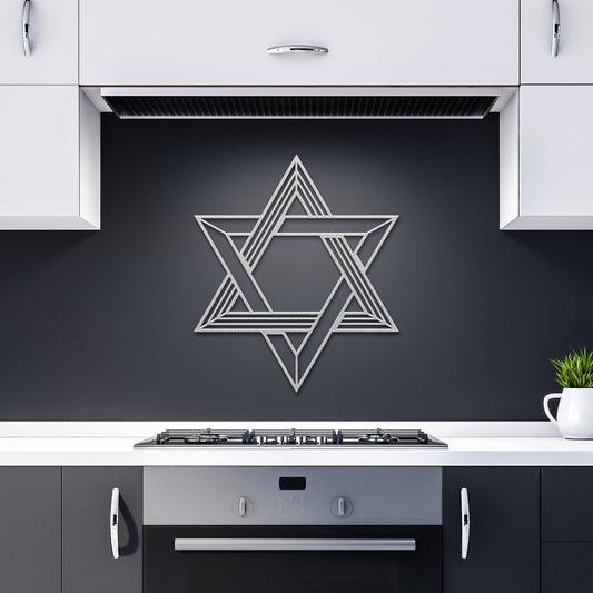 Decorative Star of David metal sign