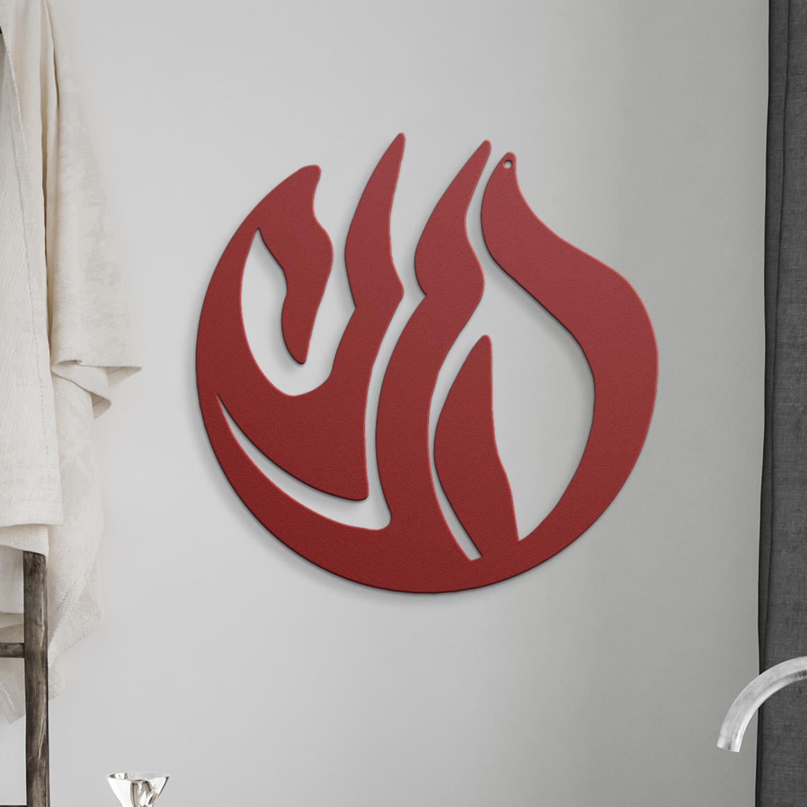 Hebrew_metal_sign_of_the_word_Hineni_-_Red_Modern_Bathroom_Mockup.png