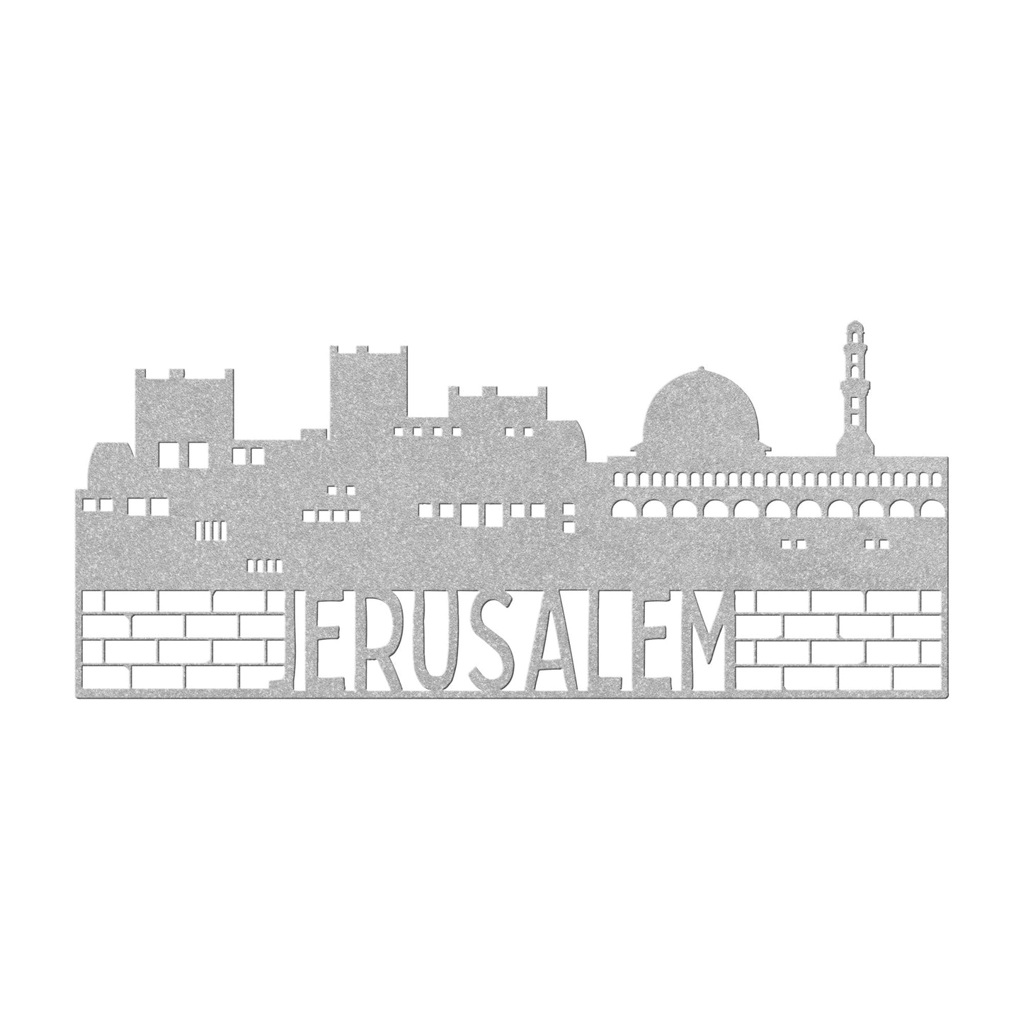 Jerusalem metal wall sign