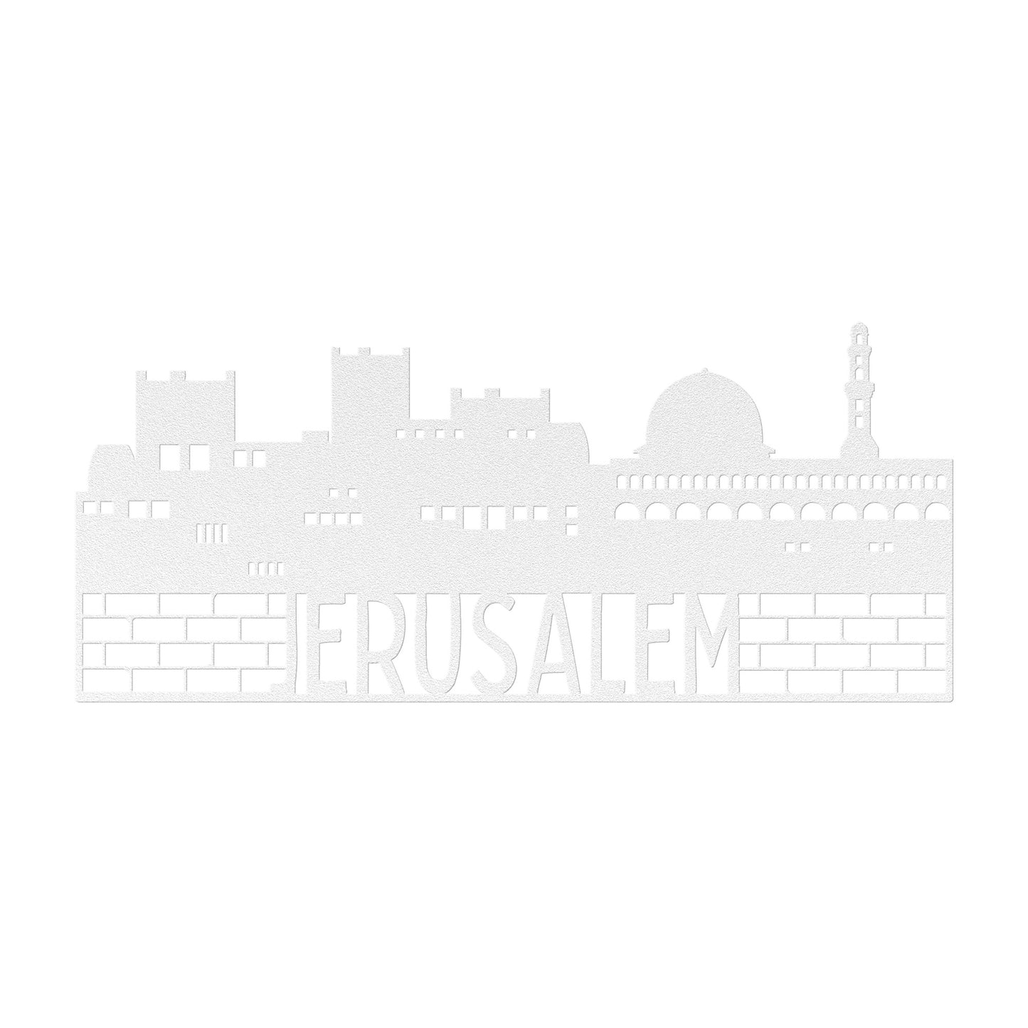 Jerusalem metal wall sign