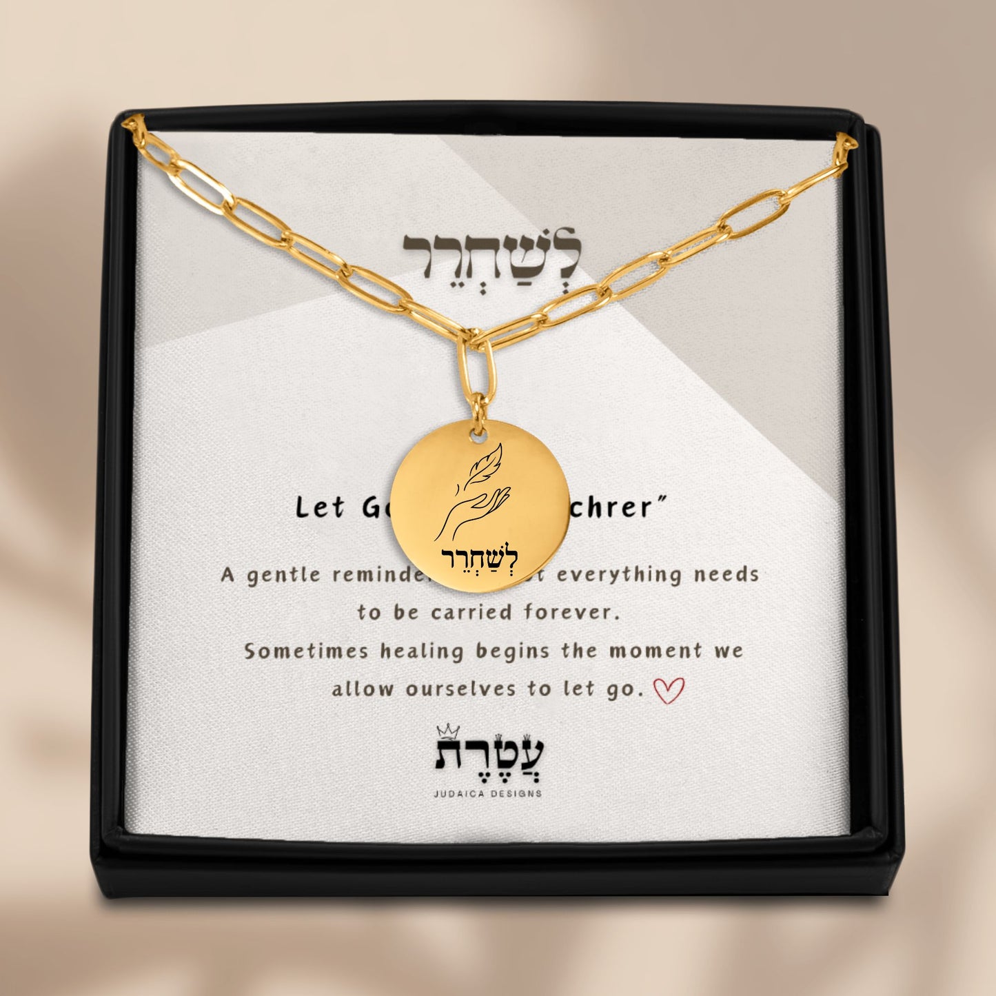 Let Go –“Leshachrer” Paperclip Coin Necklace