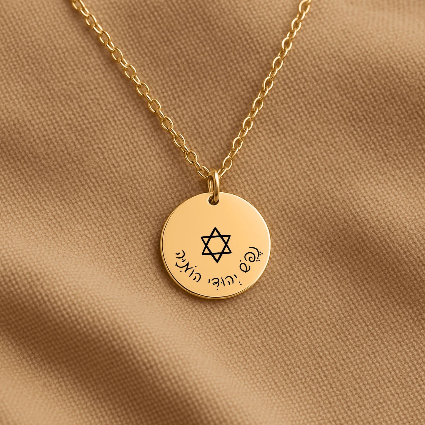 “Nefesh Yehudi Homiyah” - "The Jewish soul still yearns” Fine Links Coin Necklace
