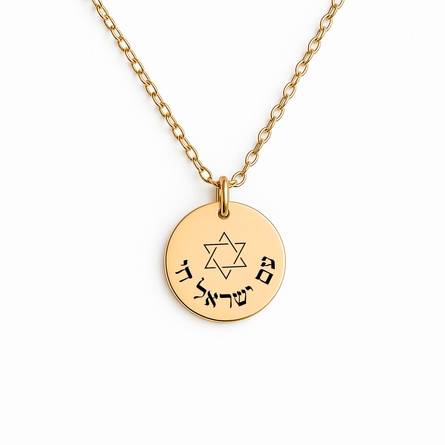 “Am Yisrael Chai” Fine Links Coin Necklace