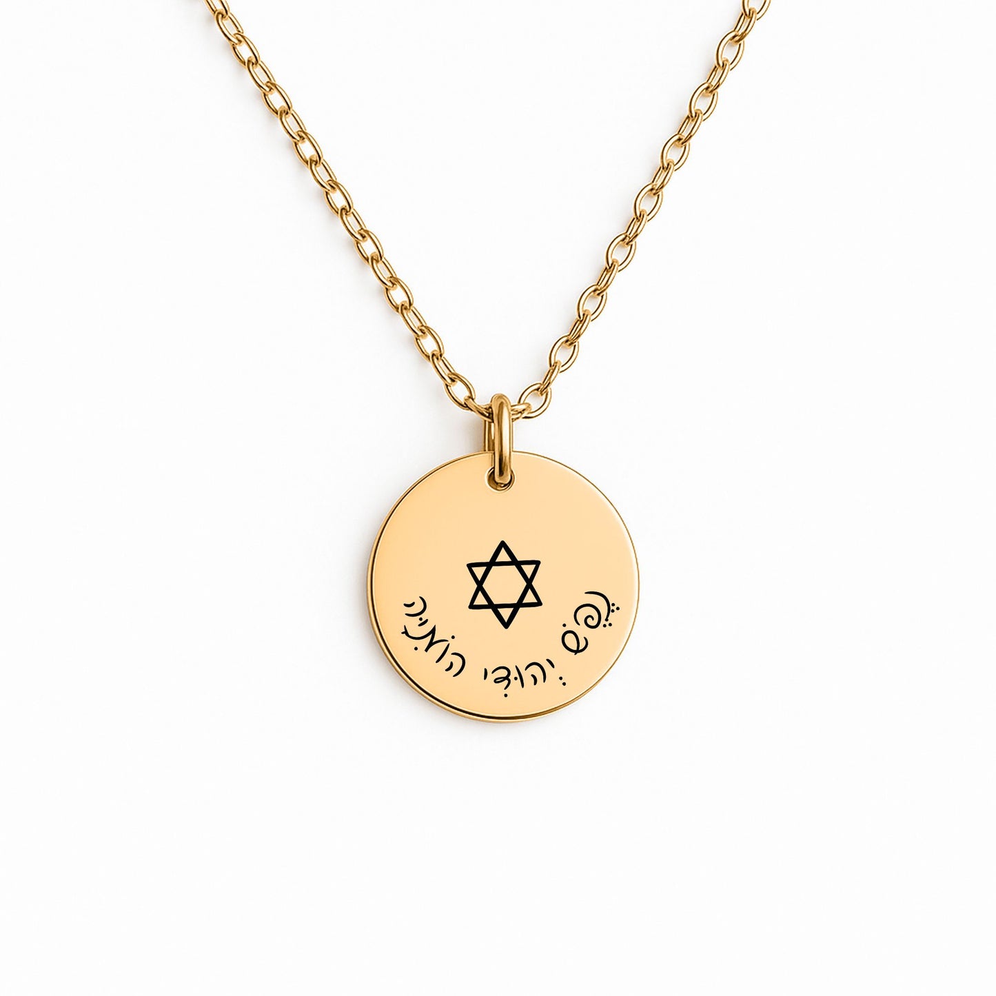 “Nefesh Yehudi Homiyah” - "The Jewish soul still yearns” Fine Links Coin Necklace
