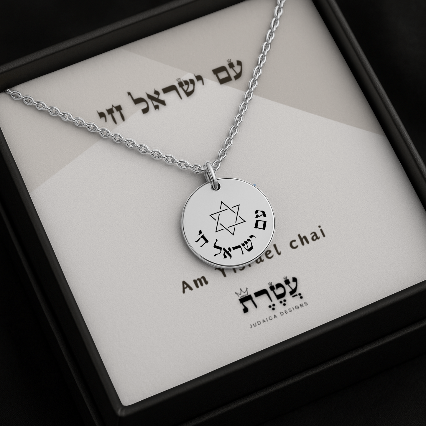 “Am Yisrael Chai” Fine Links Coin Necklace