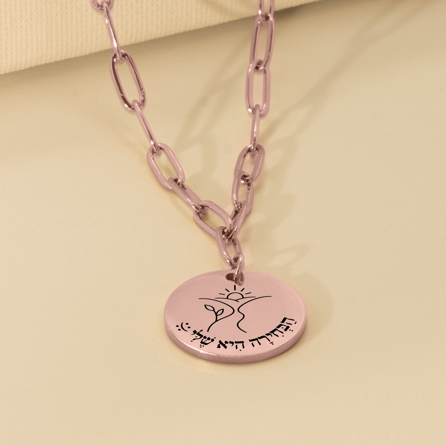 The Choice Is Mine – “Habechira Hi Sheli” Paperclip Coin Necklace