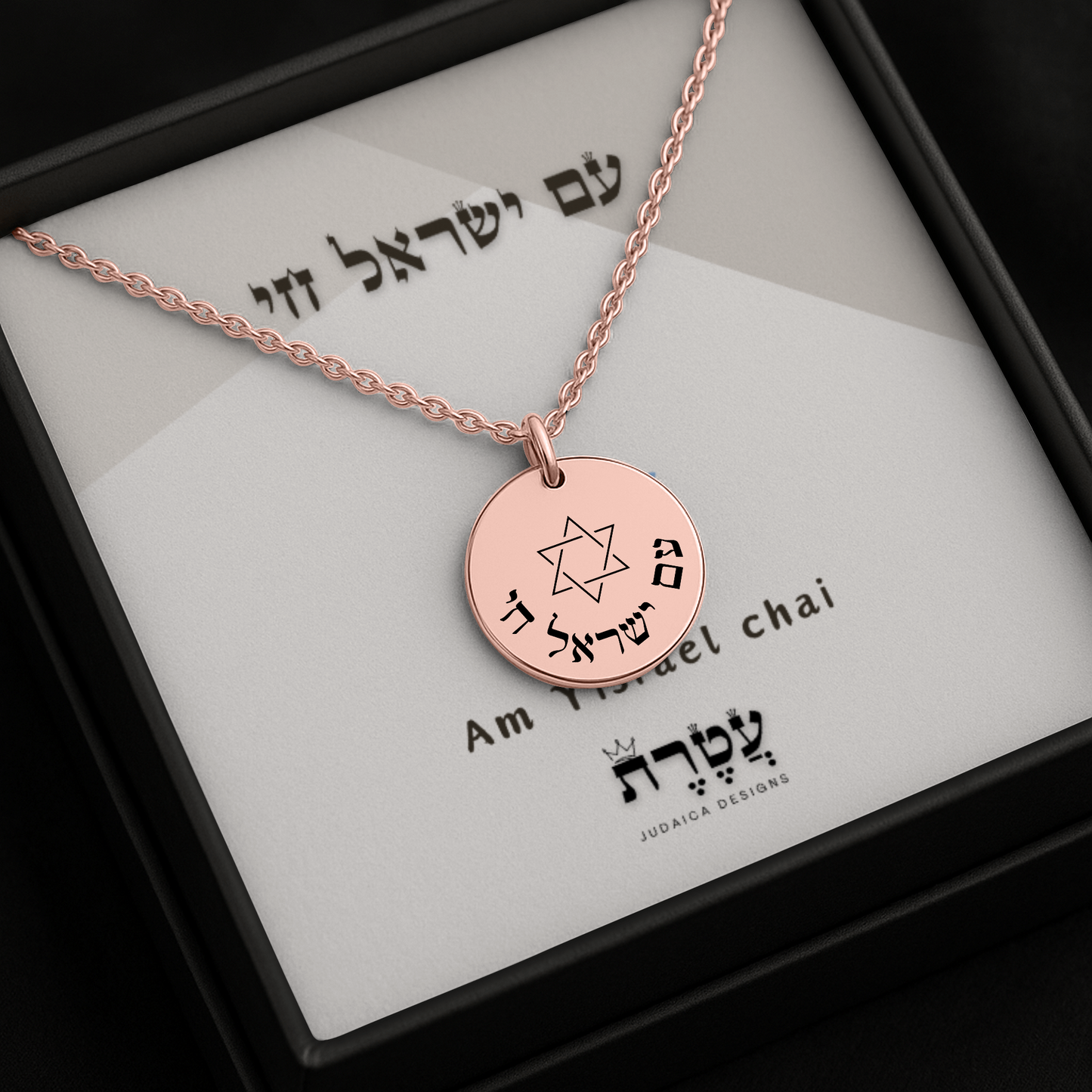 “Am Yisrael Chai” Fine Links Coin Necklace